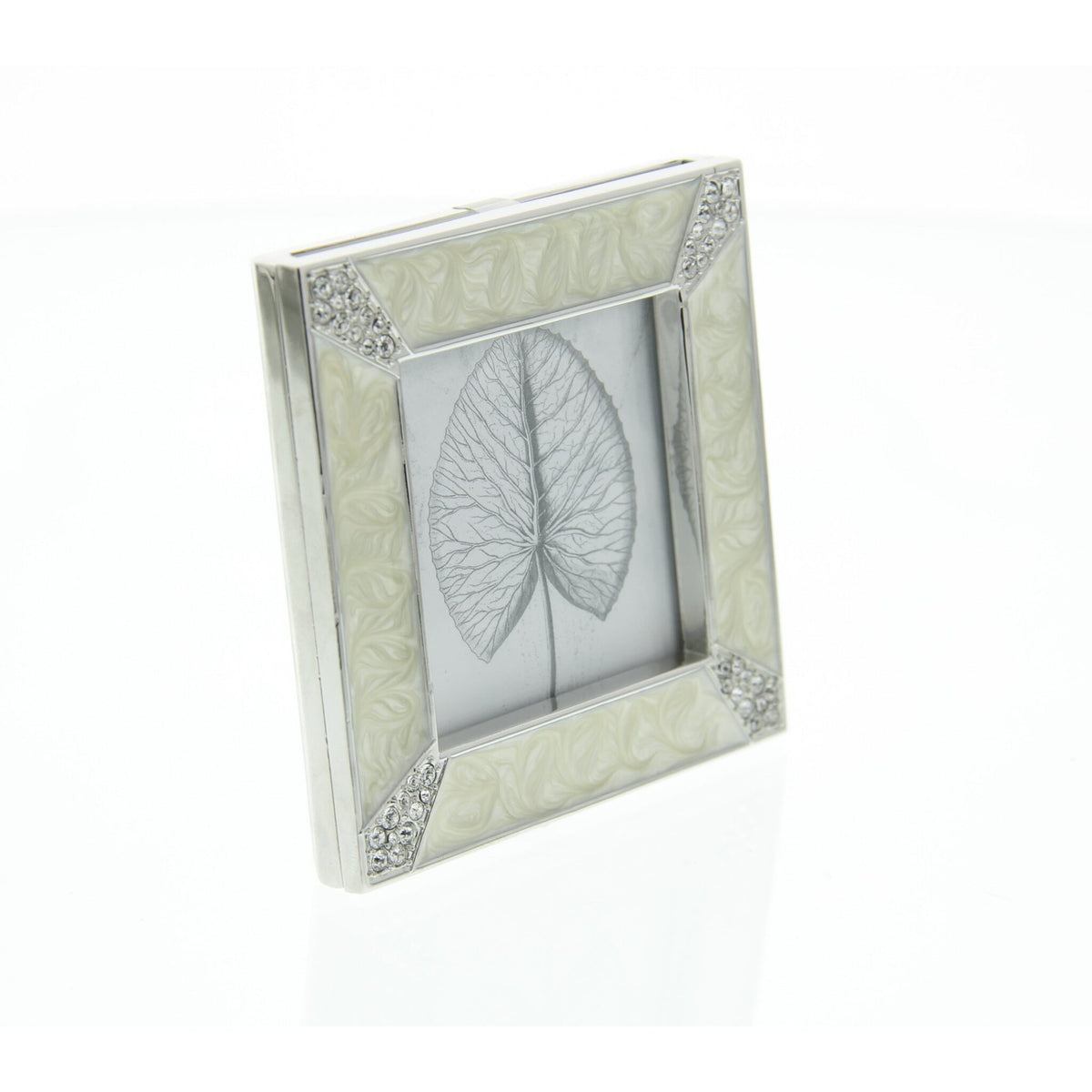 Jay Strongwater Leland Pavé Corner 2" Frame - Crystal Pearl, alternate view