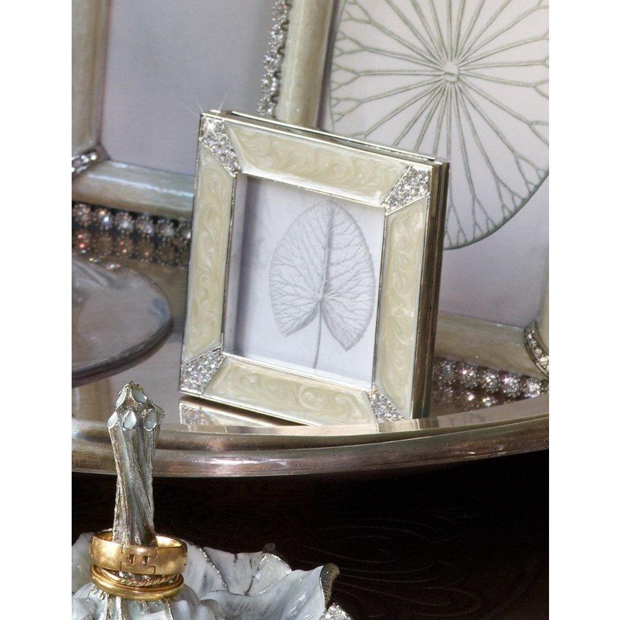 Jay Strongwater Leland Pavé Corner 2" Frame - Crystal Pearl, alternate view