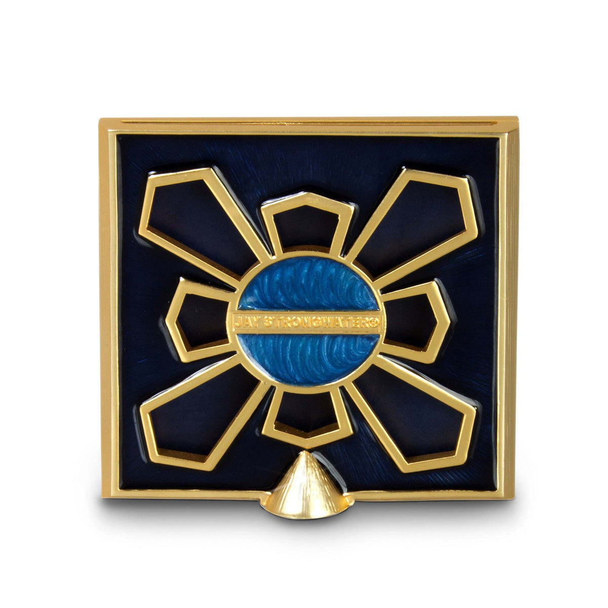 Jay Strongwater Leland Pavé Corner 2" Frame - Delft Garden, alternate view