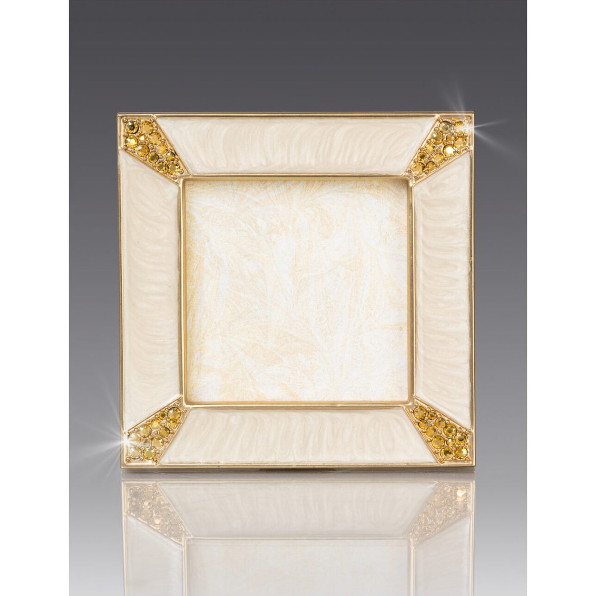 Jay Strongwater Leland Pavé Corner 2" Frame - Gold, alternate view