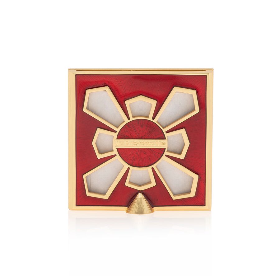 Jay Strongwater Leland Pavé Corner 2" Frame - Ruby, alternate view