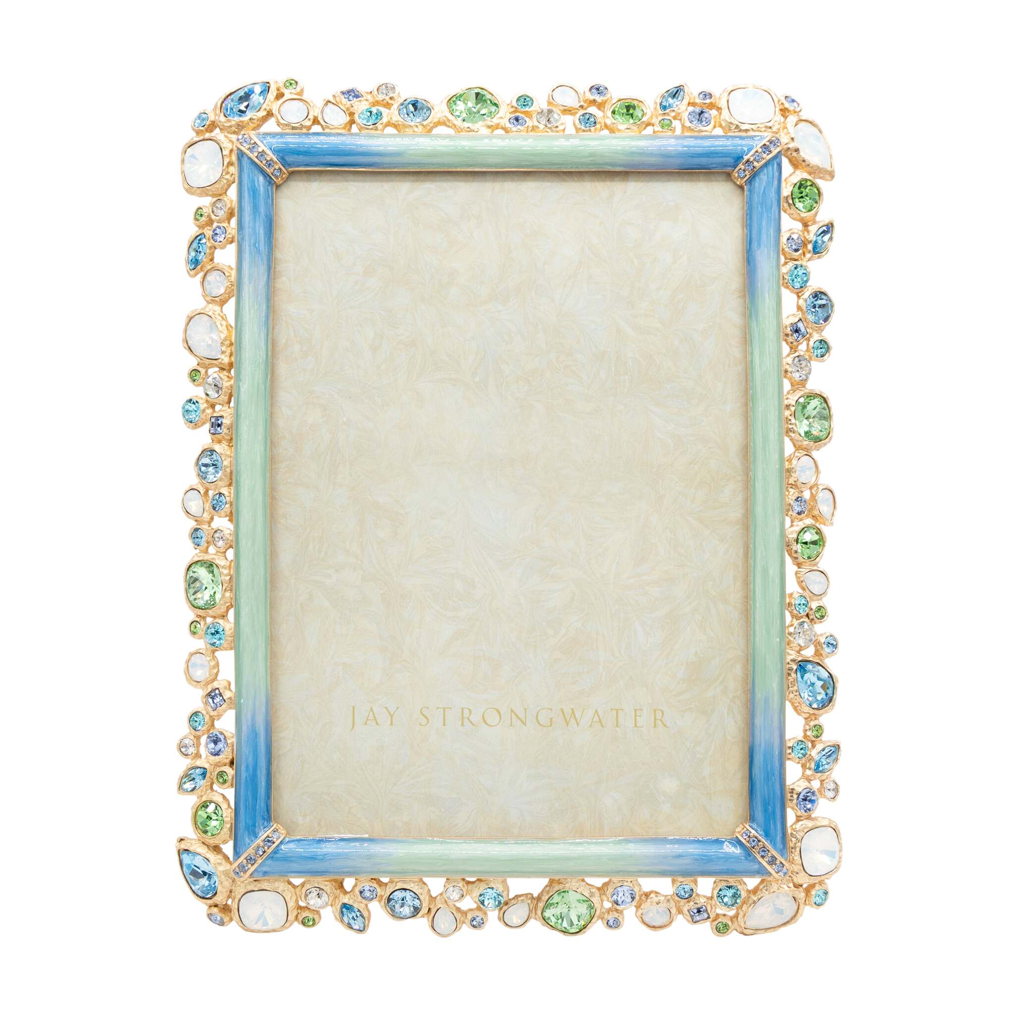 Jay Strongwater Leslie Bejeweled 5" X 7" Frame - Oceana