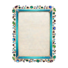 Jay Strongwater Leslie Bejeweled 5" X 7" Frame - Peacock