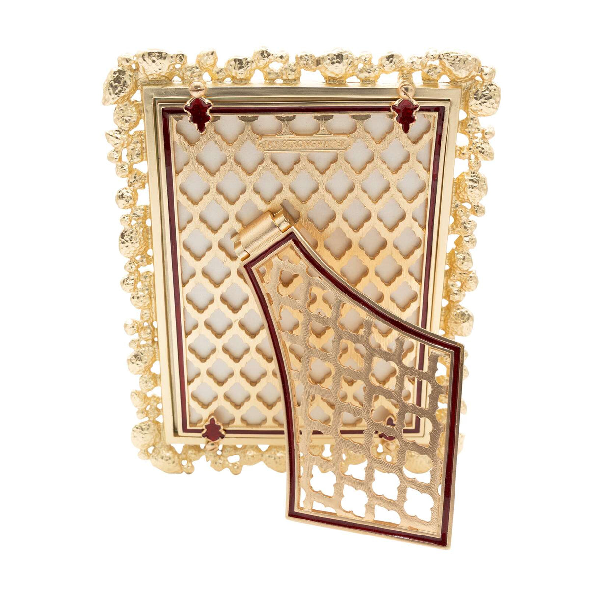 Jay Strongwater Leslie Bejeweled 5" X 7" Frame - Ruby, alternate view