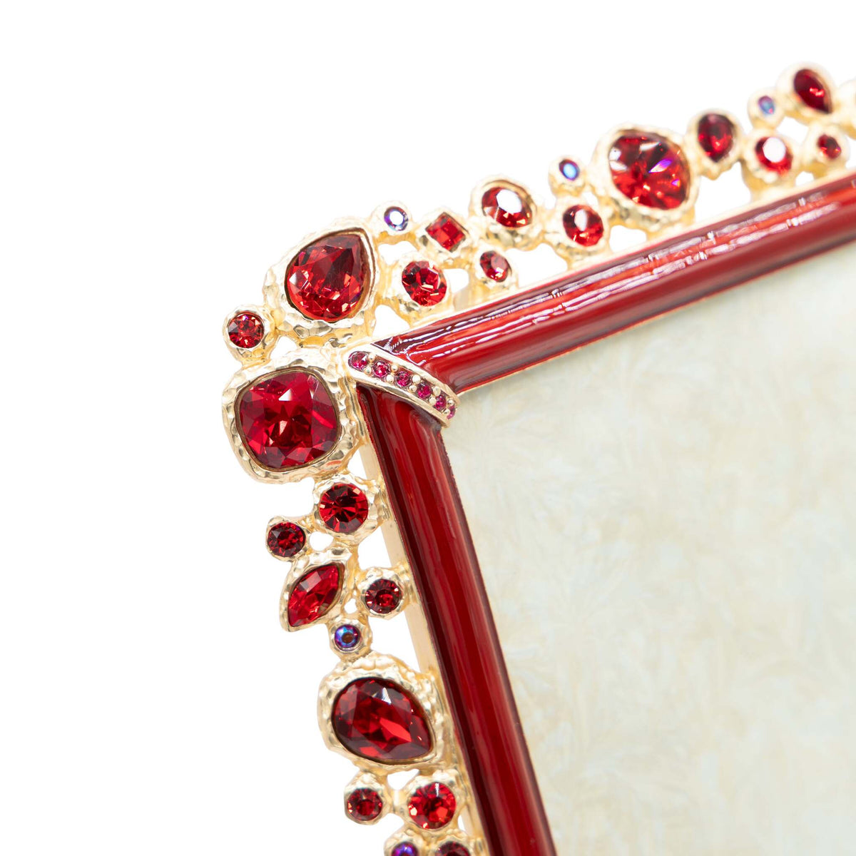 Jay Strongwater Leslie Bejeweled 5" X 7" Frame - Ruby, alternate view