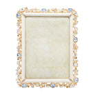 Jay Strongwater Leslie Bejeweled 5" X 7" Frame - White Opal