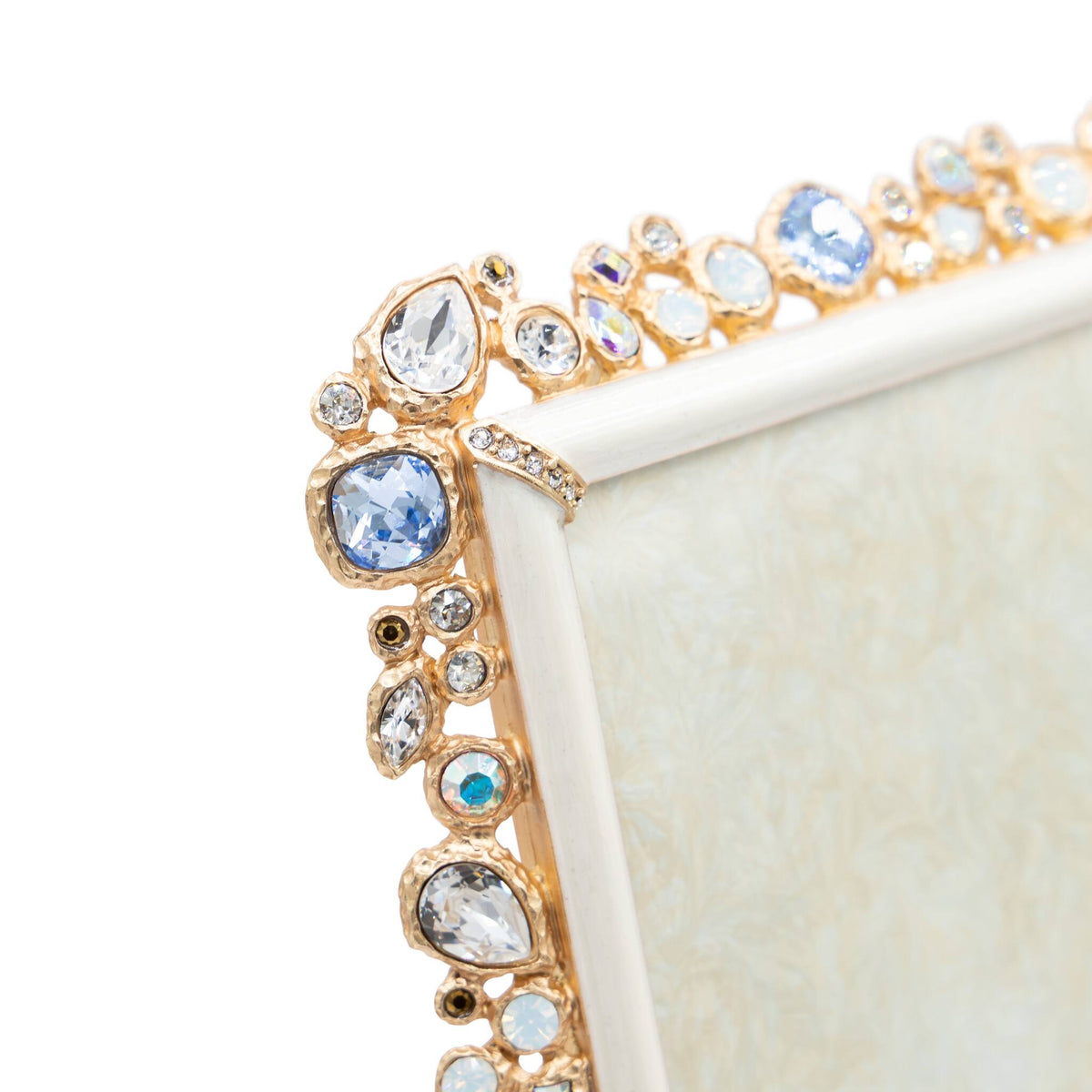 Jay Strongwater Leslie Bejeweled 5" X 7" Frame - White Opal, alternate view