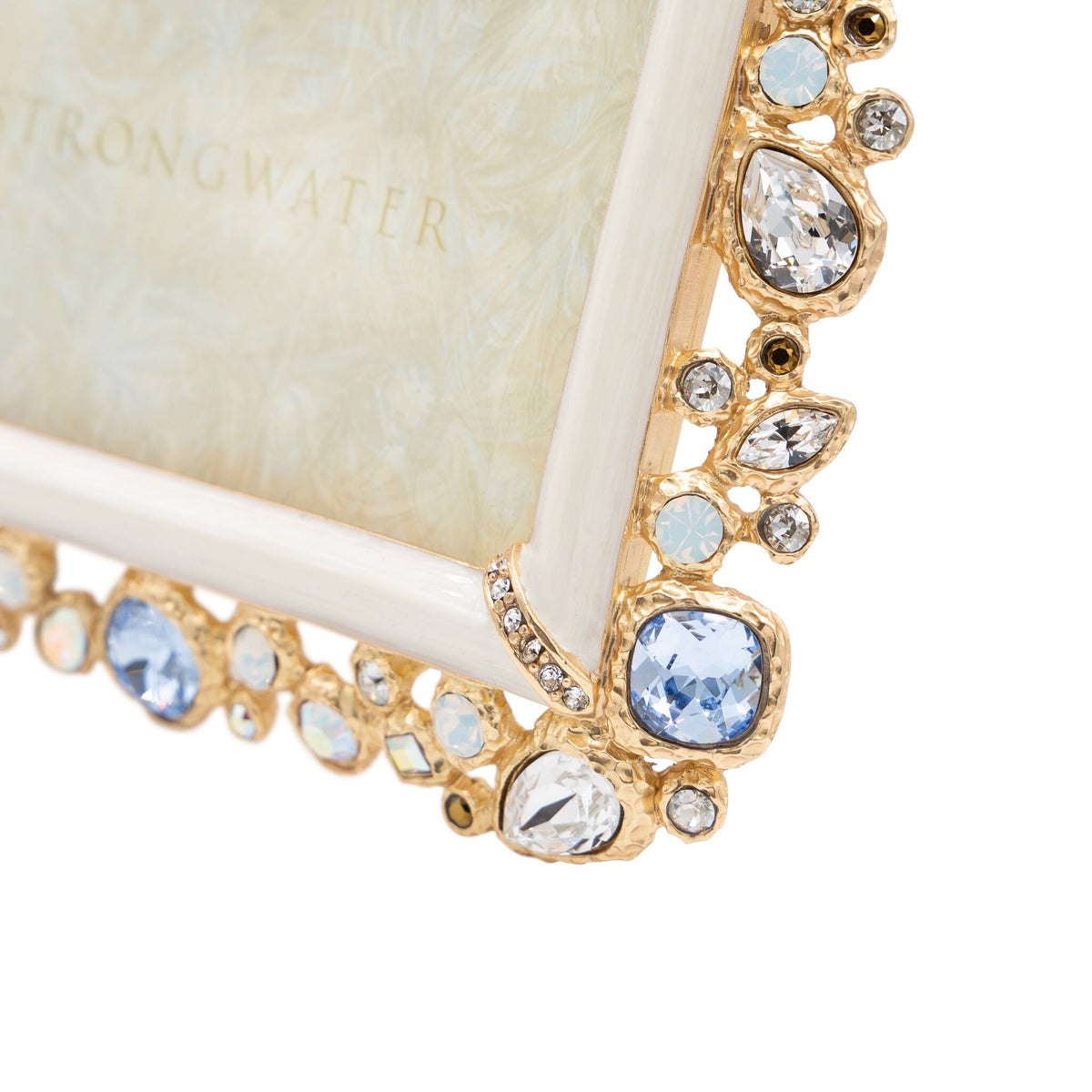 Jay Strongwater Leslie Bejeweled 5" X 7" Frame - White Opal, alternate view