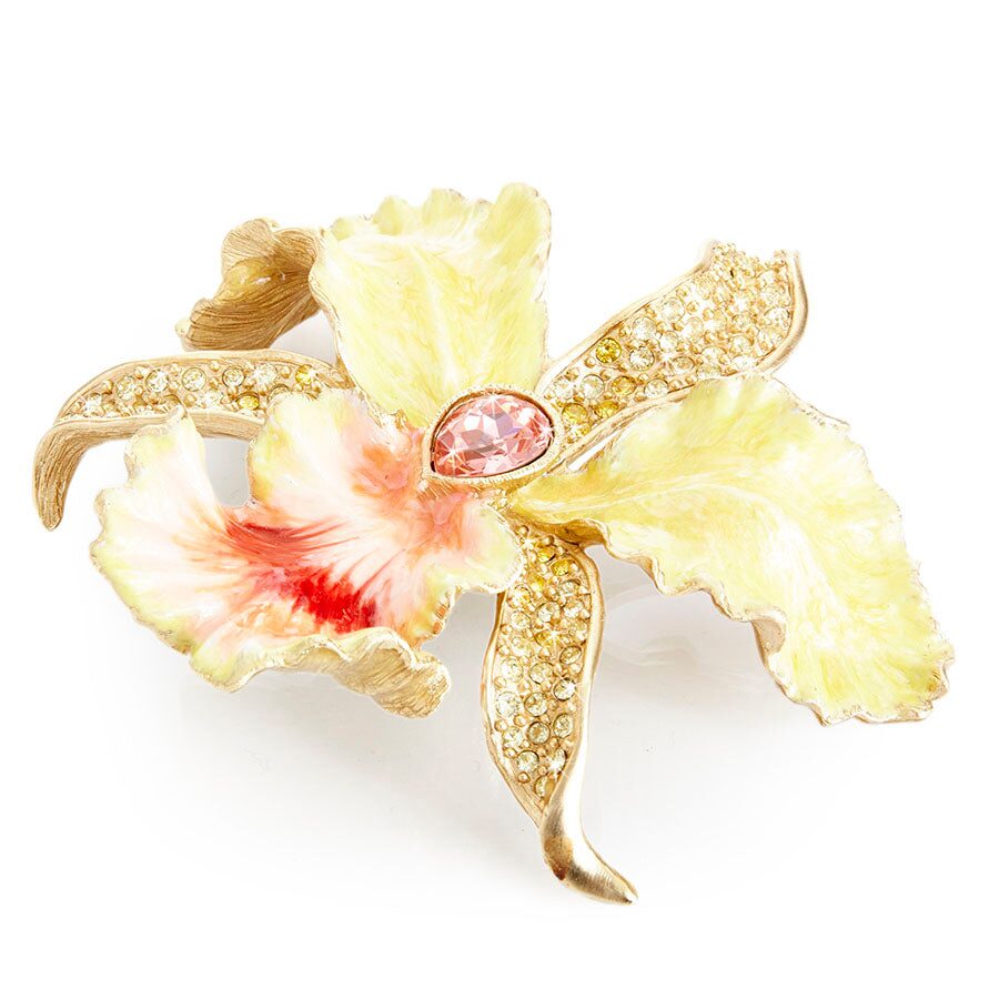 Jay Strongwater Leya Orchid Table Objet Figurine, alternate view