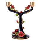 Jay Strongwater Lisha Night Bloom Double Candlestick Candlestick Holder, alternate view