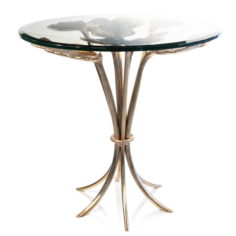 Jay Strongwater Lola Ginkgo Leaf Table