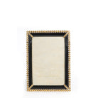 Jay Strongwater Lorraine Stone Edge 4" X 6" Frame - Black