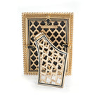 Jay Strongwater Lorraine Stone Edge 4" X 6" Frame - Black, alternate view