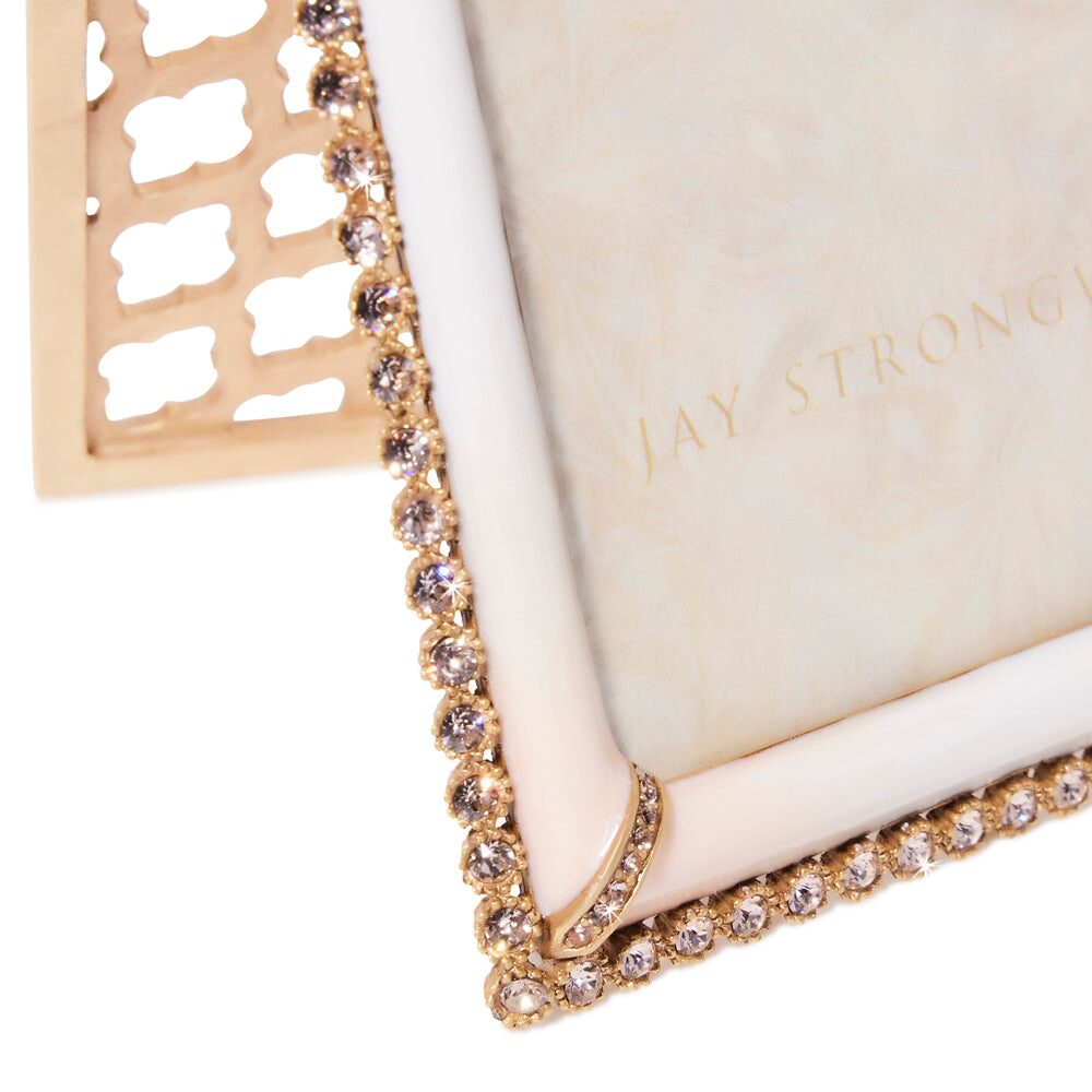 Jay Strongwater Lorraine Stone Edge 4" X 6" Frame - Boudoir, alternate view