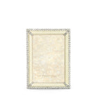 Jay Strongwater Lorraine Stone Edge 4" X 6" Frame - Crystal Pearl