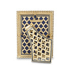 Jay Strongwater Lorraine Stone Edge 4" X 6" Frame - Delft Garden, alternate view