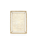 Jay Strongwater Lorraine Stone Edge 4" X 6" Frame - Gold