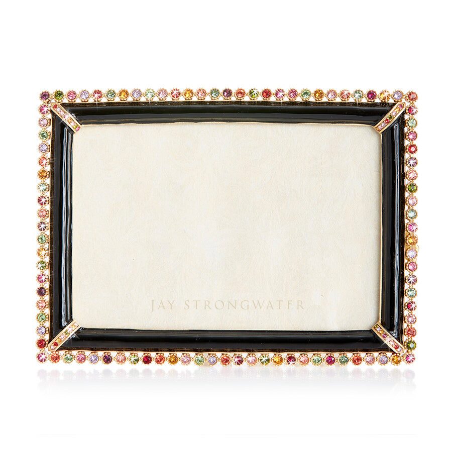 Jay Strongwater Lorraine Stone Edge 4" X 6" Frame - Jewel, alternate view