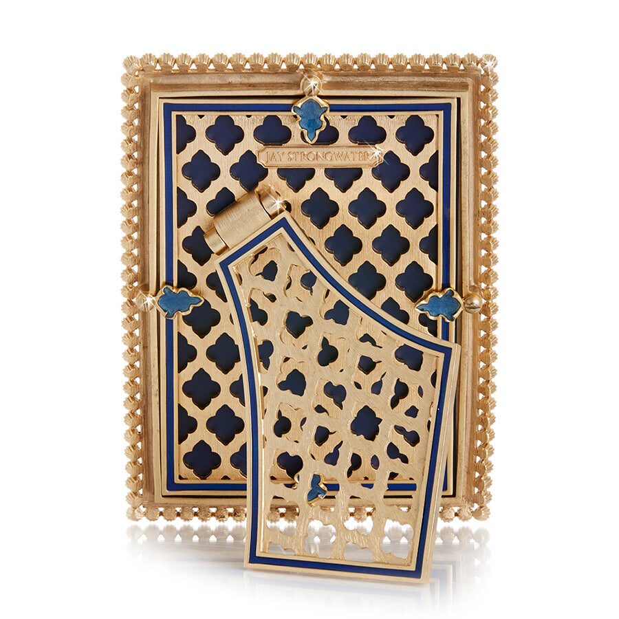 Jay Strongwater Lorraine Stone Edge 4" X 6" Frame - Lapis, alternate view