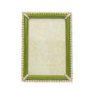 Jay Strongwater Lorraine Stone Edge 4" X 6" Frame - Leaf Green