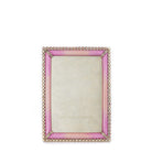 Jay Strongwater Lorraine Stone Edge 4" X 6" Frame - Rose