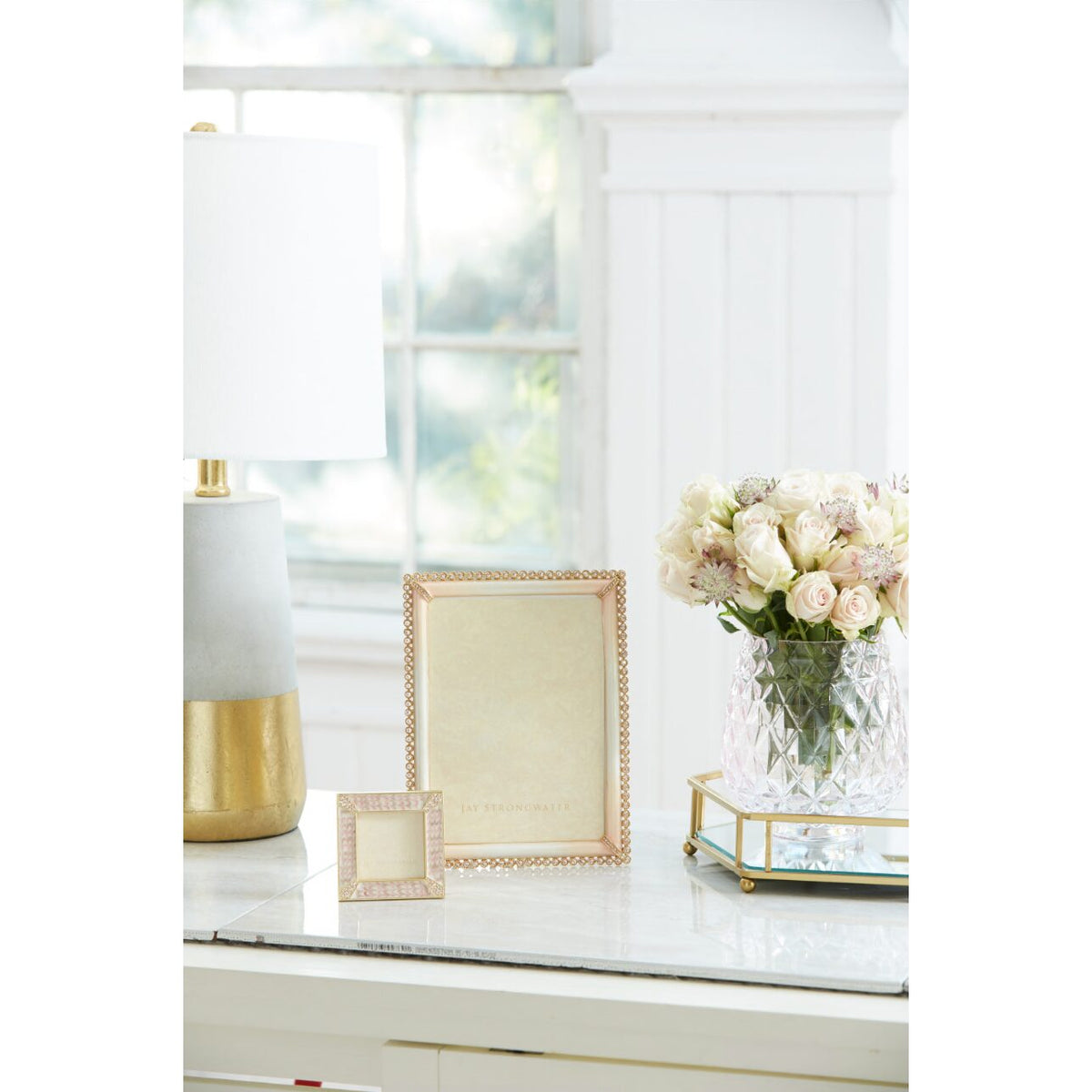 Jay Strongwater Lucas Stone Edge 5" X 7" Frame - Boudoir, alternate view