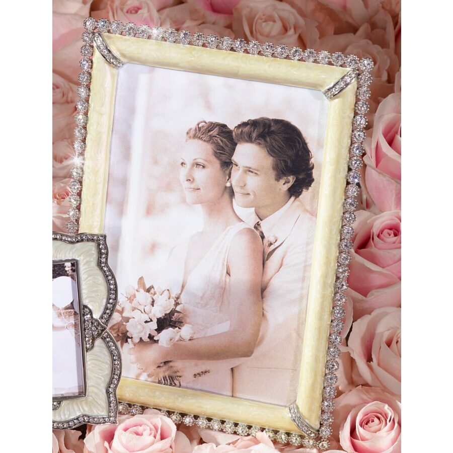 Jay Strongwater Lucas Stone Edge 5" X 7" Frame - Crystal Pearl, alternate view
