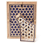 Jay Strongwater Lucas Stone Edge 5" X 7" Frame - Delft Garden, alternate view