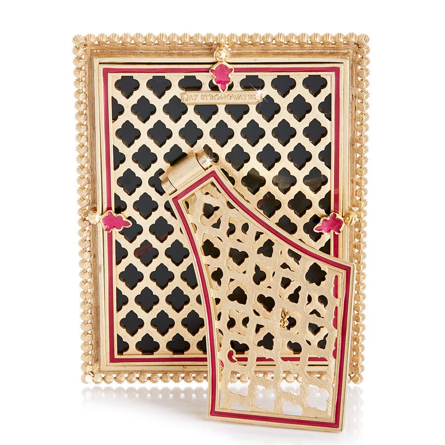 Jay Strongwater Lucas Stone Edge 5" X 7" Frame - Jewel, alternate view