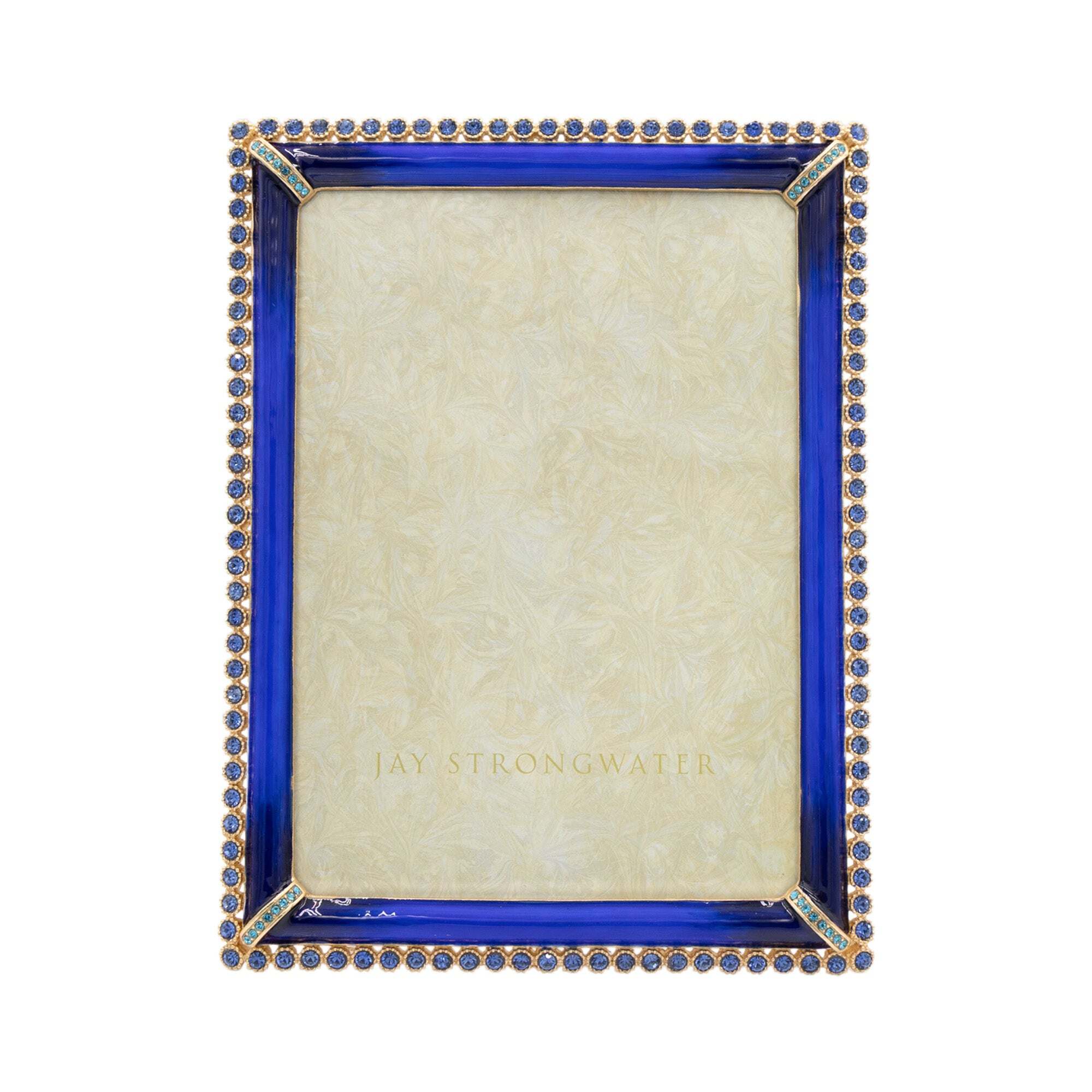 Jay Strongwater Lucas Stone Edge 5" X 7" Frame - Lapis