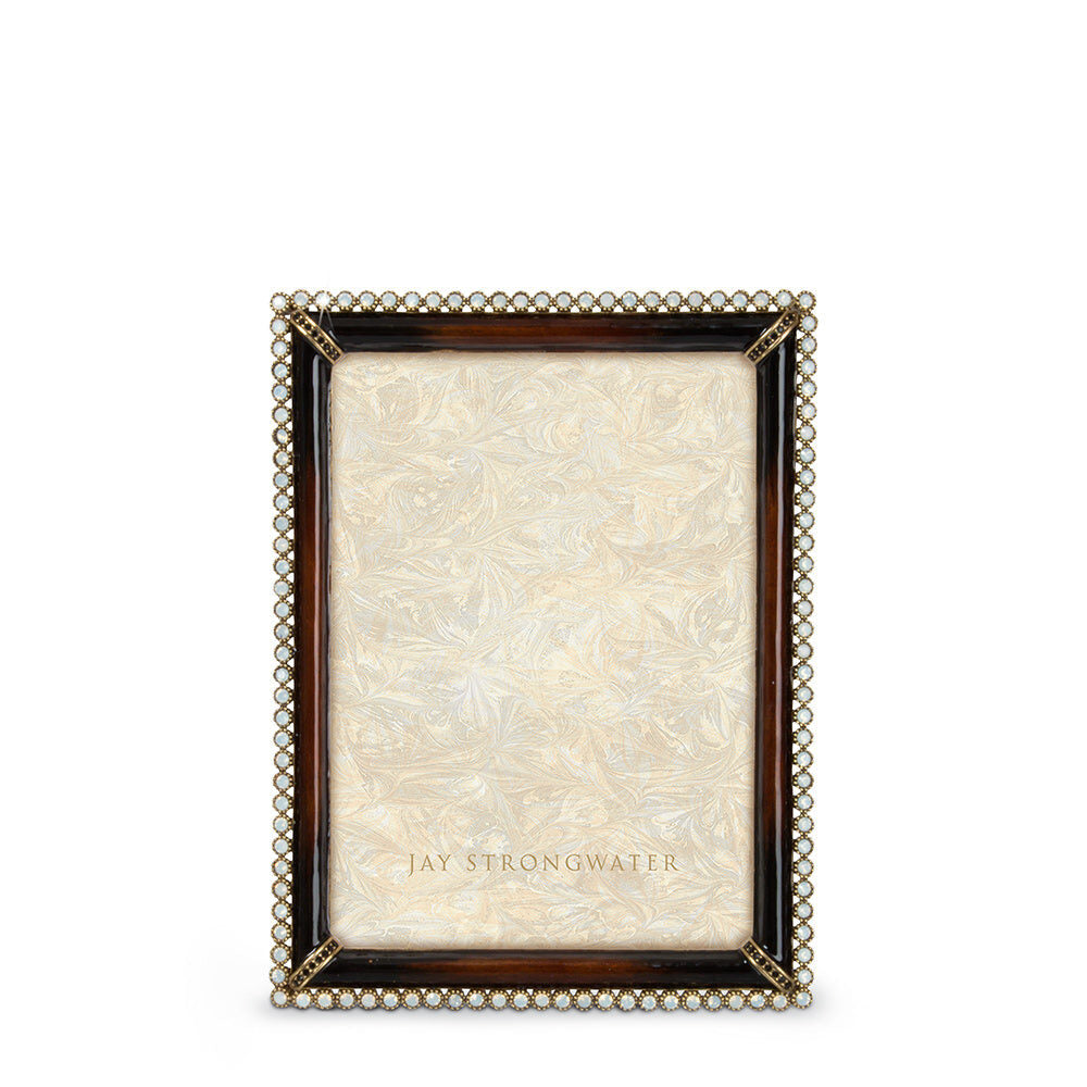 Jay Strongwater Lucas Stone Edge 5" X 7" Frame - Safari