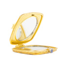 Jay Strongwater Luella 2” Square Jeweled Compact – Delft Garden Handheld Mirror, alternate view