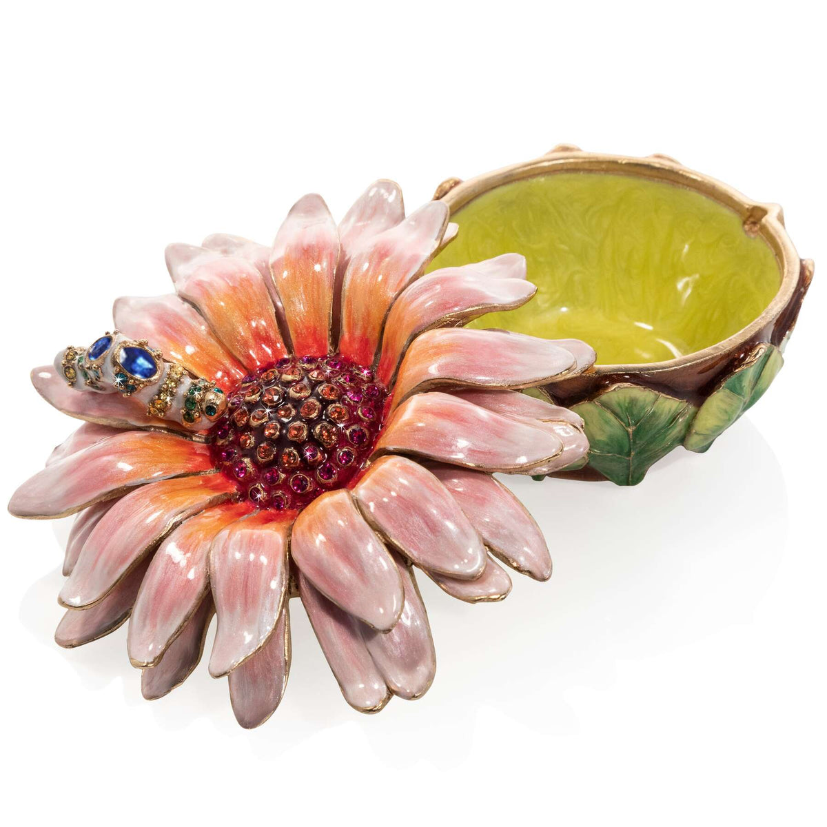 Jay Strongwater Maisie Flower and Caterpillar Box, alternate view