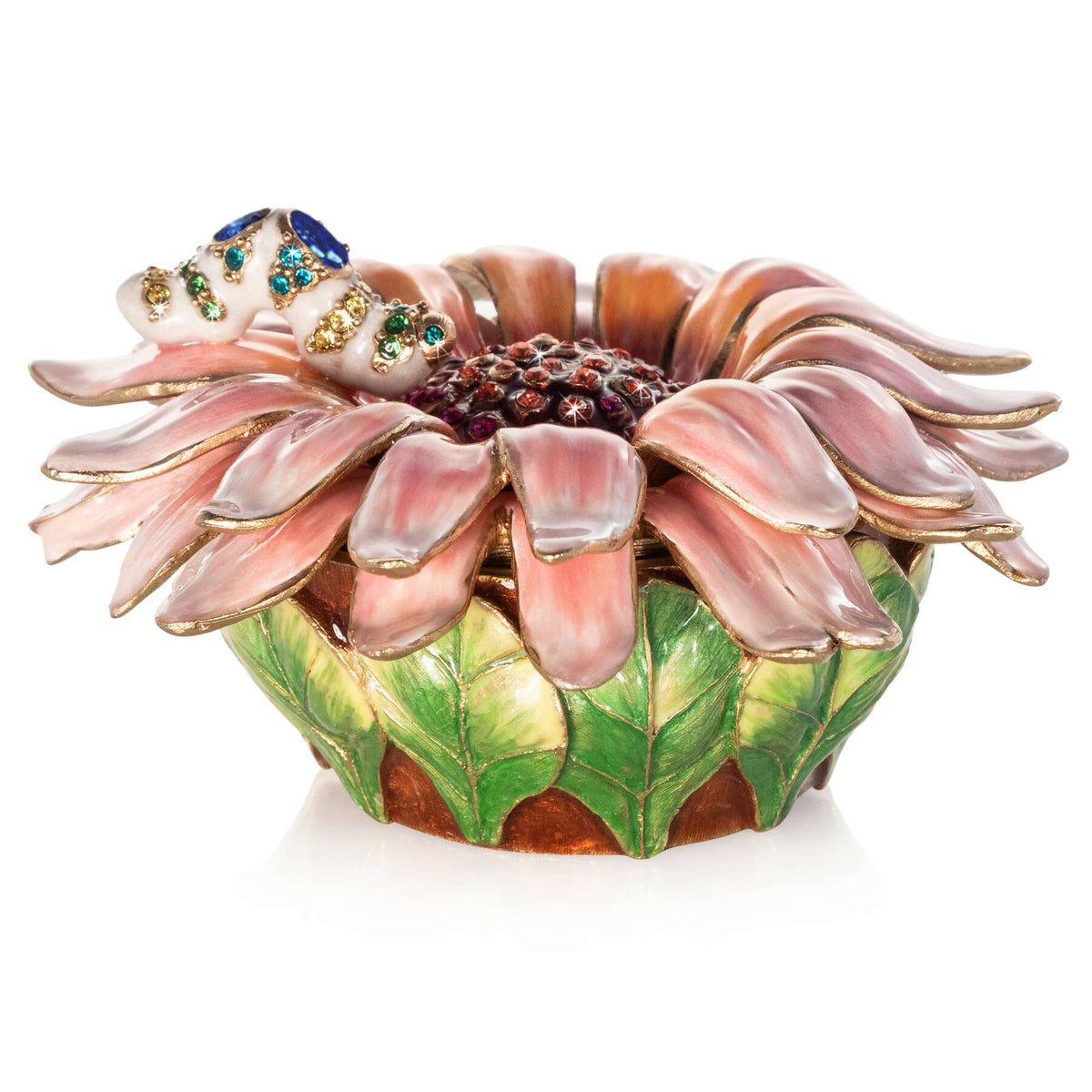 Jay Strongwater Maisie Flower and Caterpillar Box, alternate view