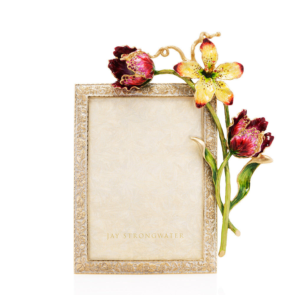 Jay Strongwater Margery Tulip 5" X 7" Frame - Flora