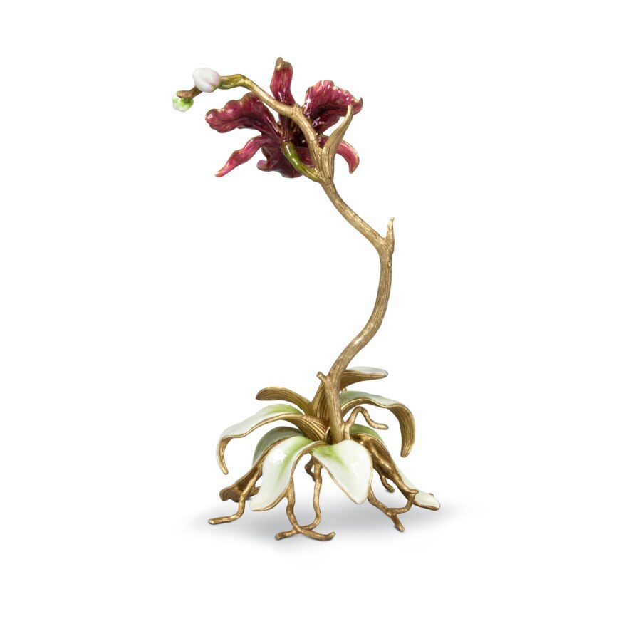 Jay Strongwater Marietta Orchid Objet Figurine, alternate view