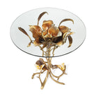 Jay Strongwater Marjorie Magnolia Table - Gold & White