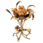 Jay Strongwater Marjorie Magnolia Table - Gold & White, alternate view