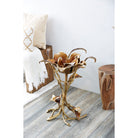 Jay Strongwater Marjorie Magnolia Table - Gold & White, alternate view