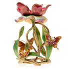 Jay Strongwater Meredith Floral 9" Pillar Candle Holder, alternate view