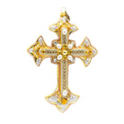 Jay Strongwater Metallic Bejeweled Cross Ornament