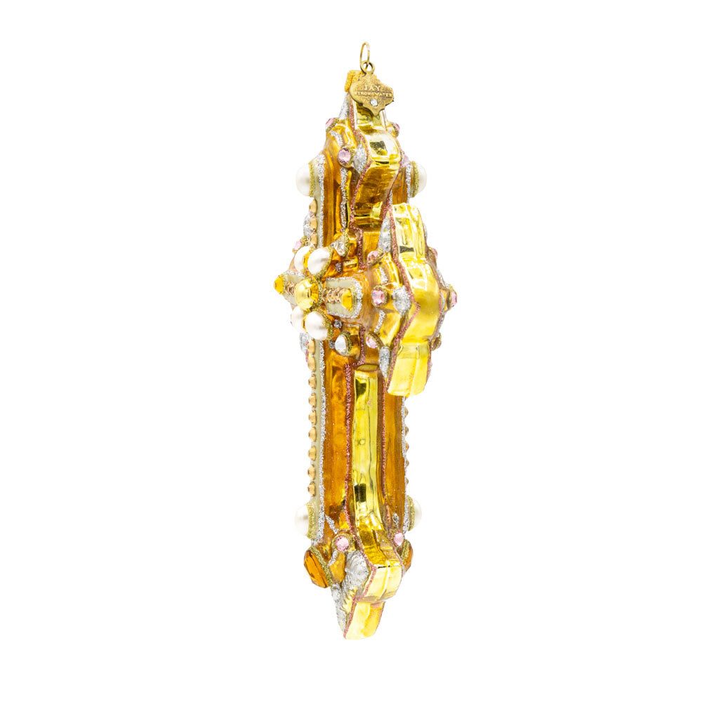 Jay Strongwater Metallic Bejeweled Cross Ornament, alternate view