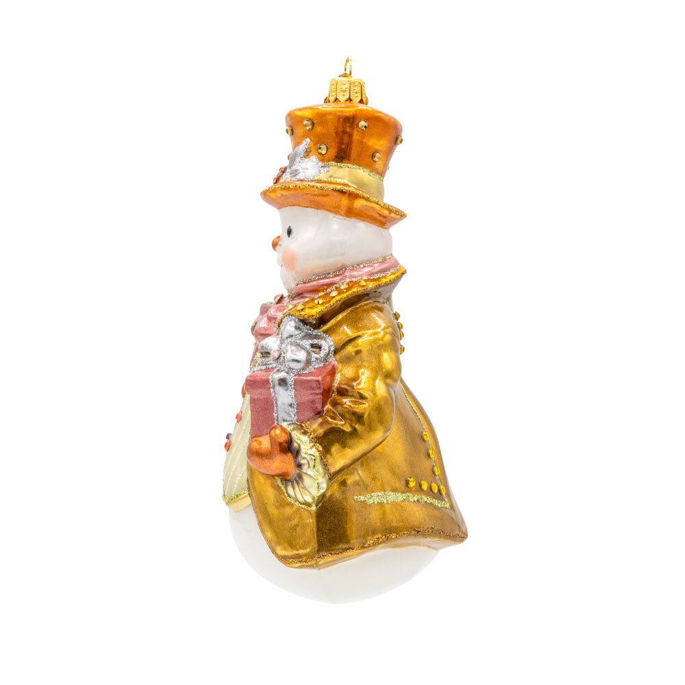 Jay Strongwater Metallic Gentleman Snowman Ornament, alternate view
