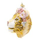 Jay Strongwater Metallic Tiger with Flower Crown Ornament, alternate view