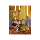 Jay Strongwater Mirabelle Orchid Single Candlestick - Flora Candlestick Holder, alternate view