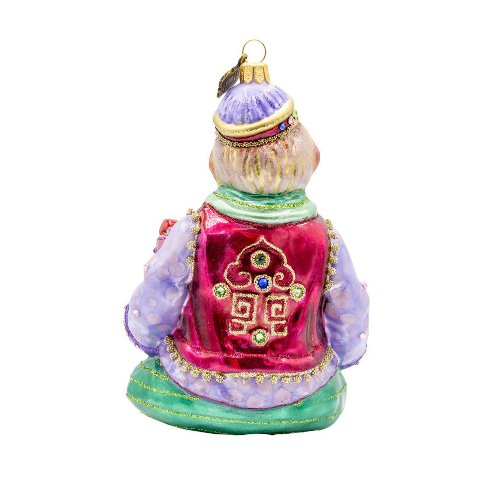 Jay Strongwater Monkey Bearing Gifts Ornament, alternate view