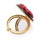 Jay Strongwater Monroe Lip Compact Black & Red Handheld Mirror, alternate view