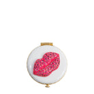 Jay Strongwater Monroe Lip Compact Handheld Mirror