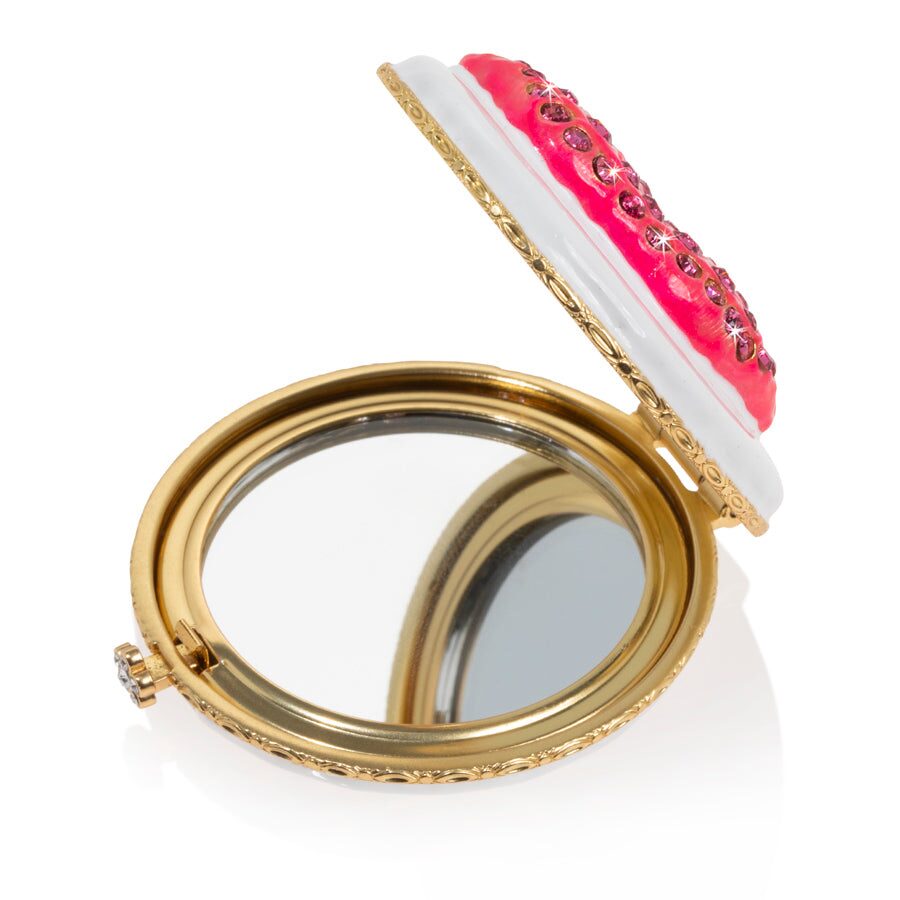 Jay Strongwater Monroe Lip Compact Handheld Mirror, alternate view