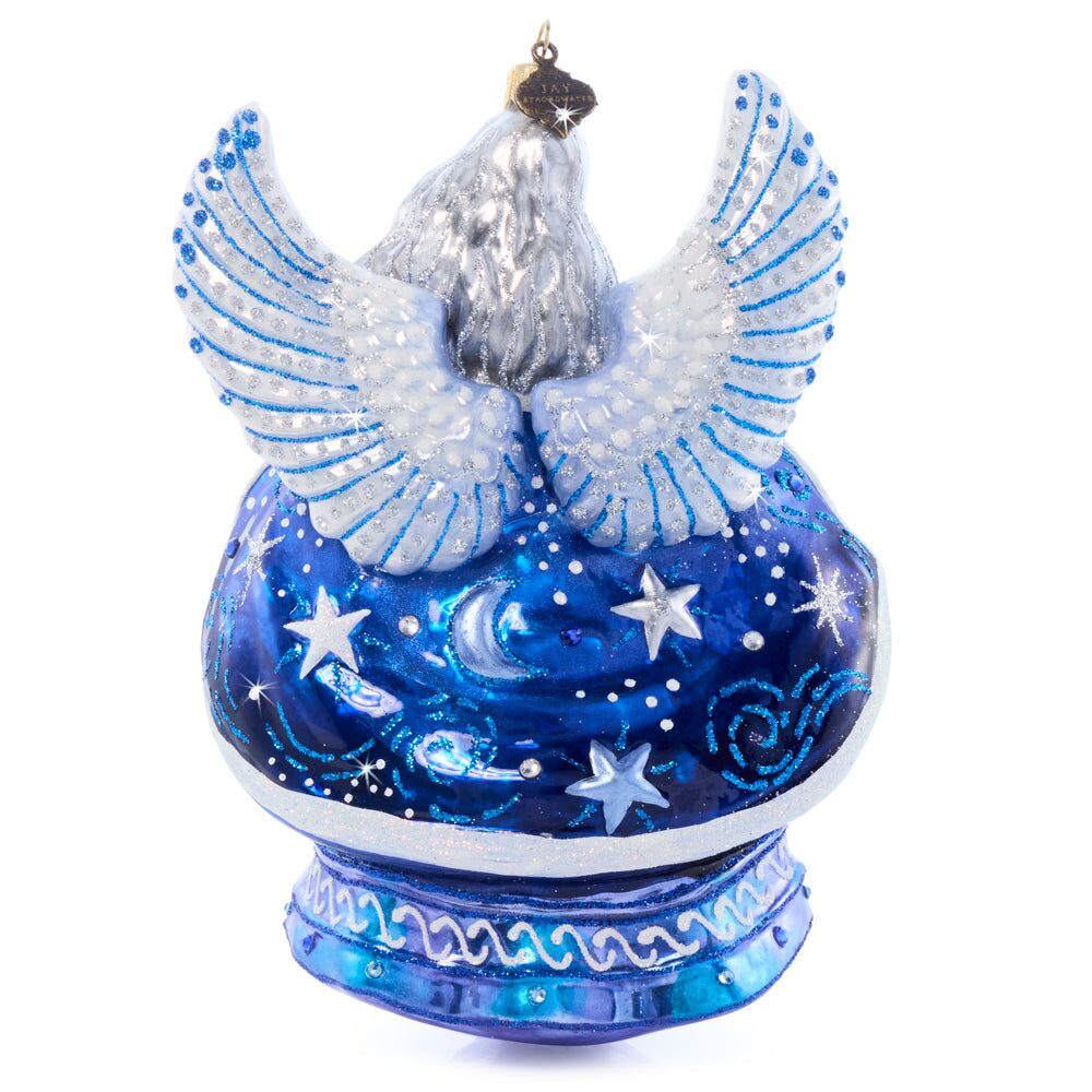 Jay Strongwater Night Angel Glass Ornament, alternate view
